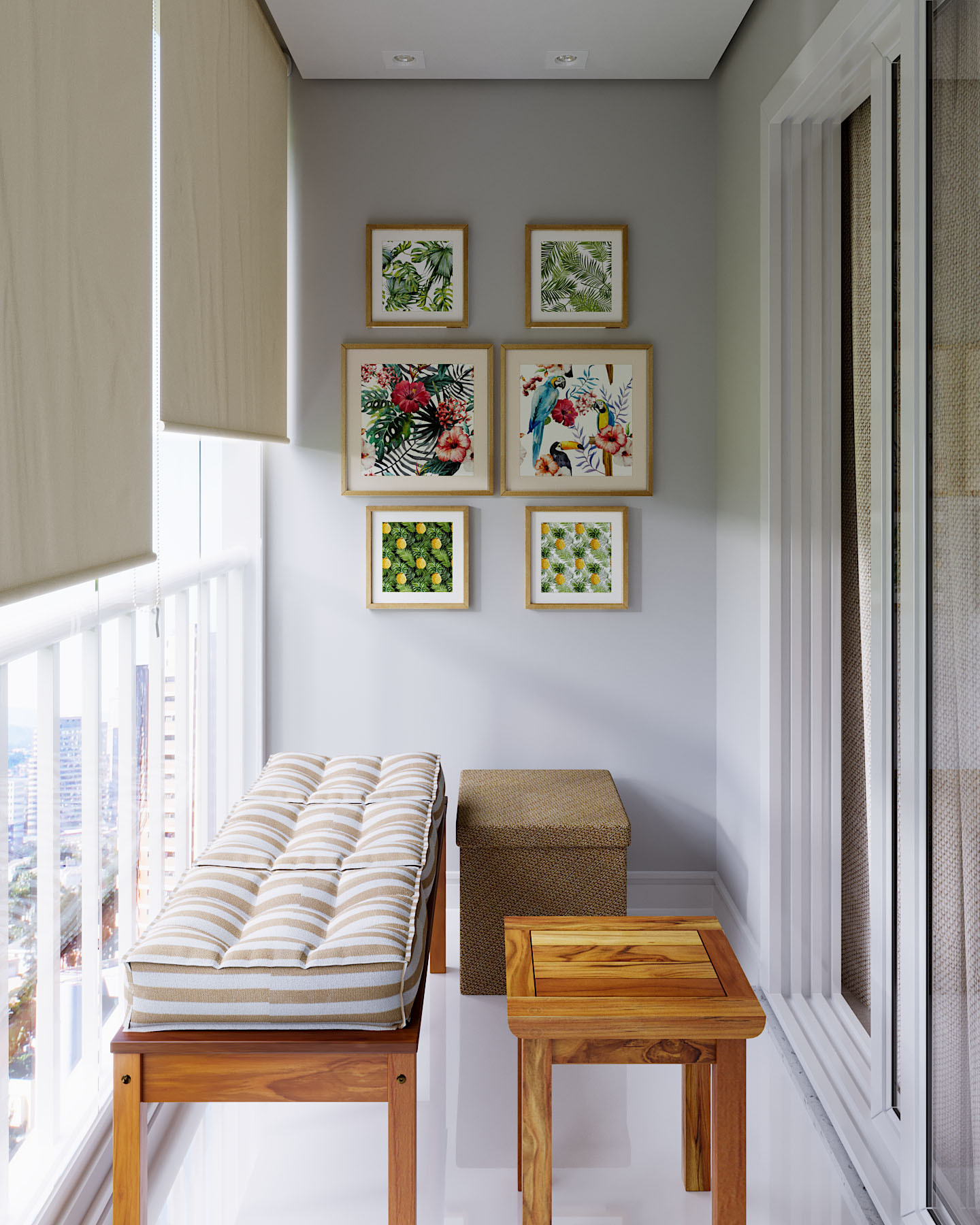 decoração sacada pequena