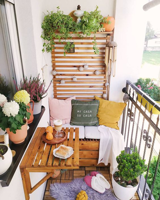 decoração sacada pequena