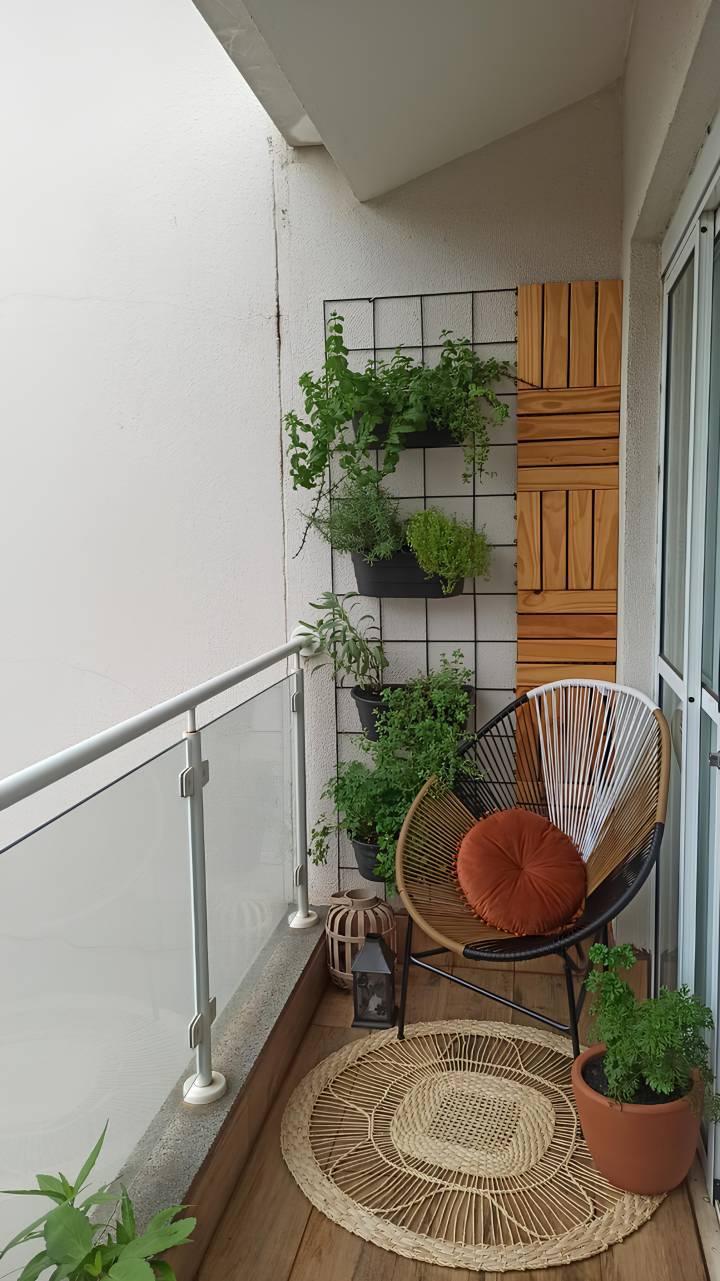 decoração sacada pequena