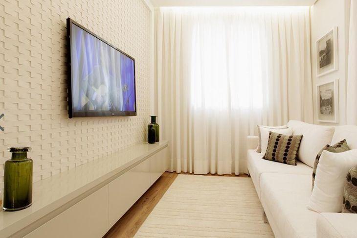 ideias de decoração sala 5x3 com sofá retrátil
