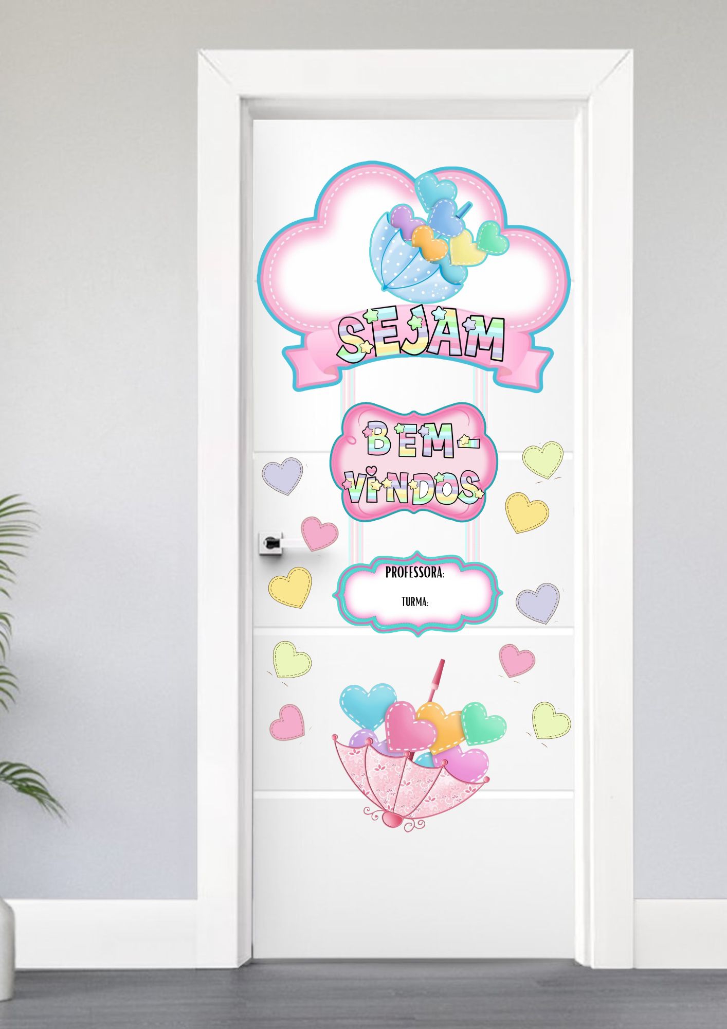 Como fazer decoração Chuva de Amor para sala de aula