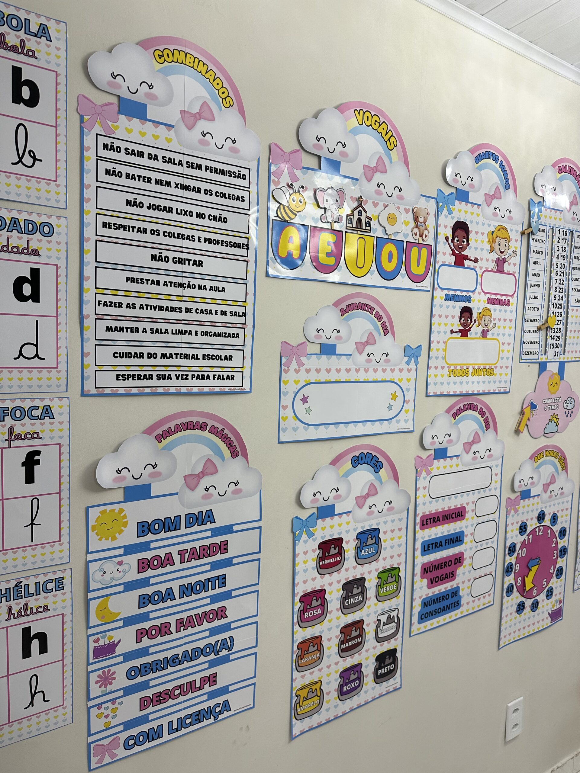 Como fazer decoração Chuva de Amor para sala de aula