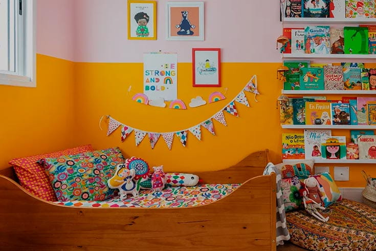 decoração cantinho leitura infantil