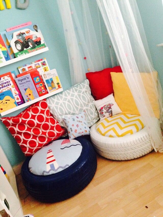 decoração sala de leitura para pré-escolares