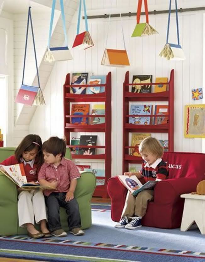 decoração cantinho leitura infantil