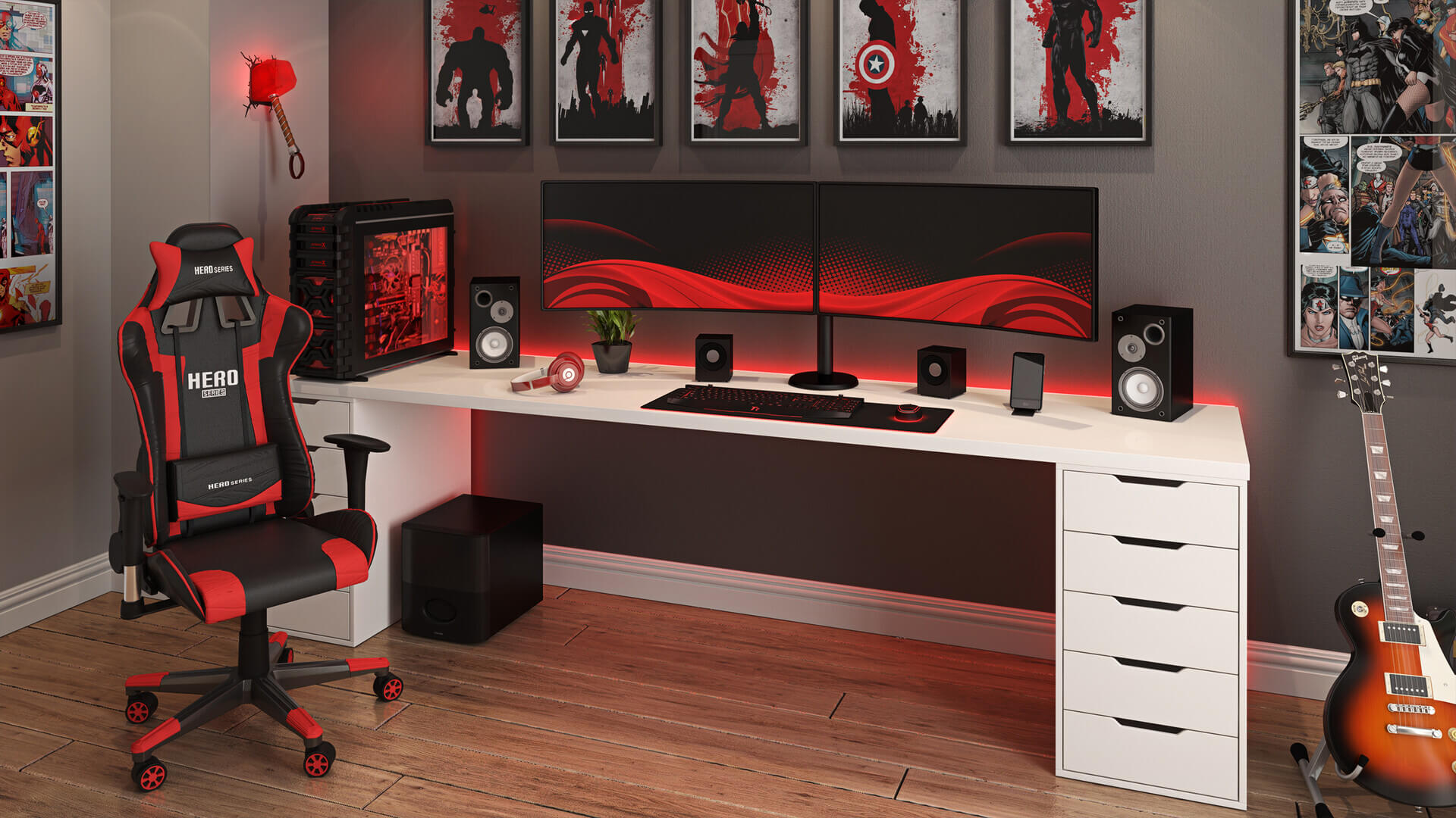 decoração quarto gamer
