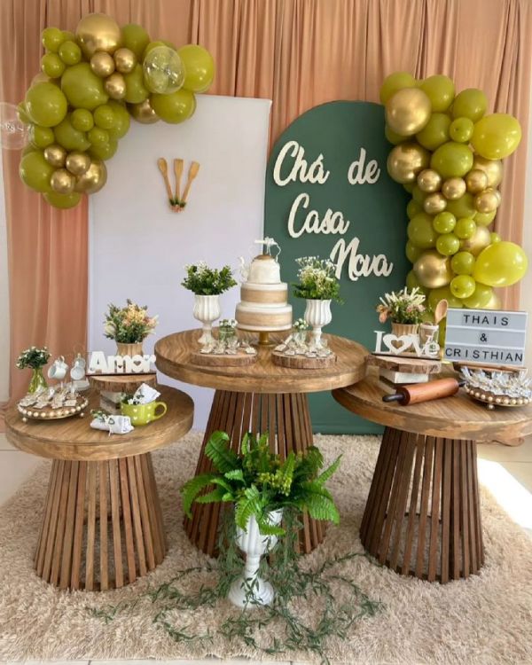 decoração simples cha de casa nova