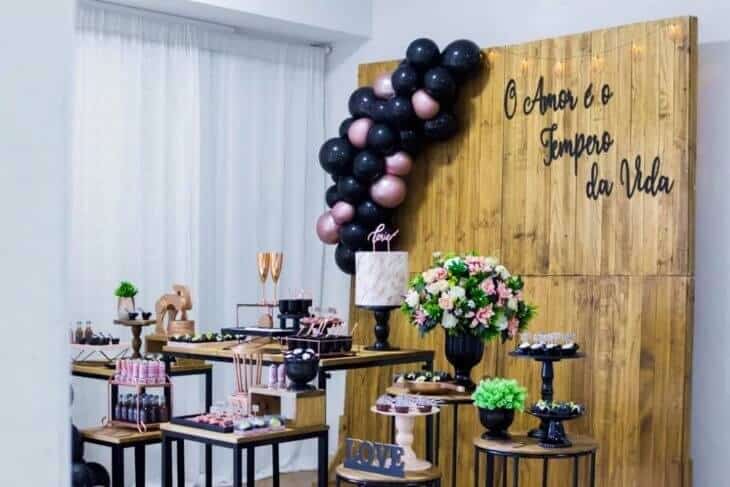 decoração chá de casa nova rústico vs minimalista