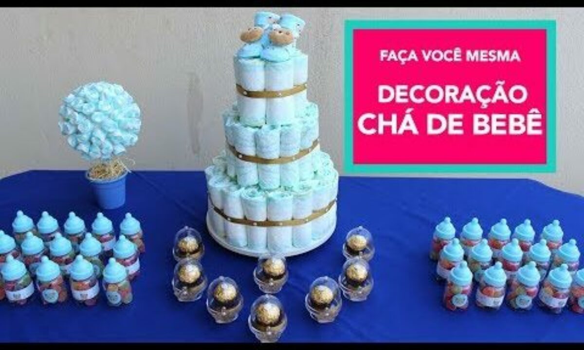 decoração simples chá de fralda