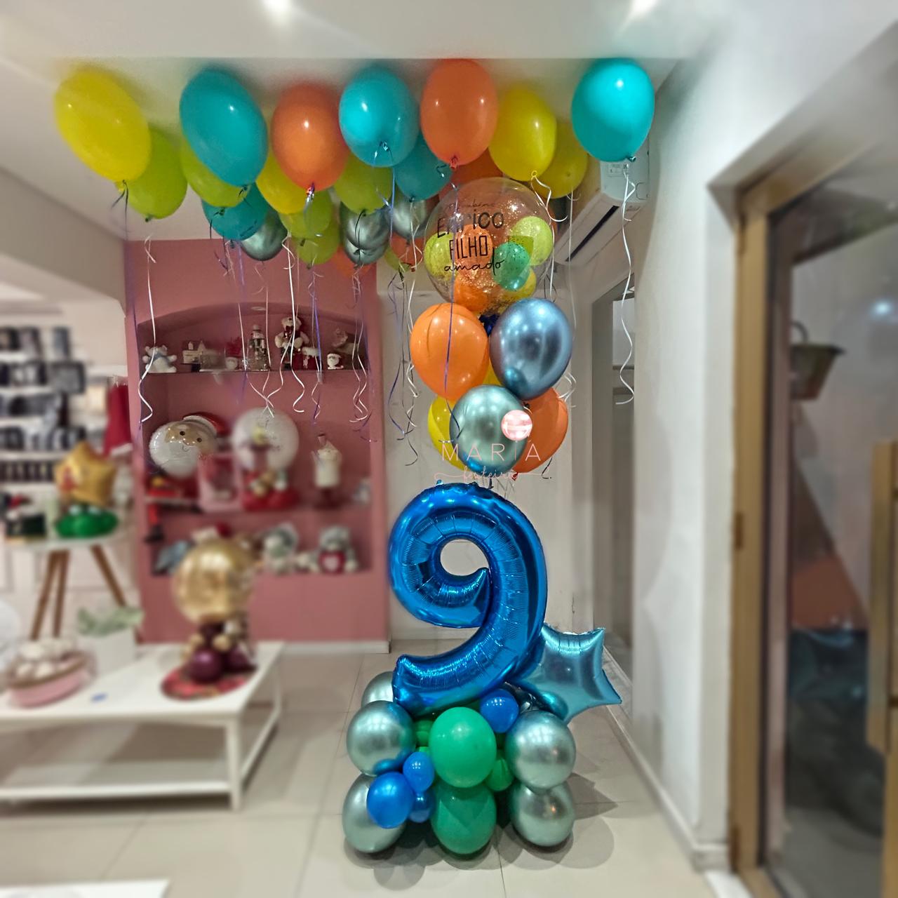 decoração com balões sem hélio