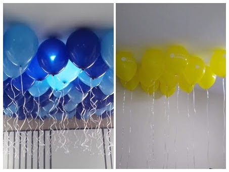 teto decorado com balões