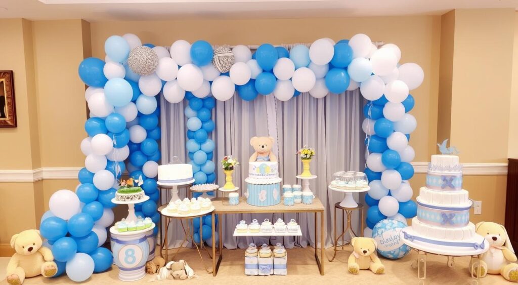 erros comuns na decoração de chá de fraldas masculino simples