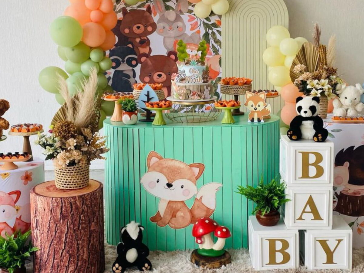 decoração chá de fraldas masculino simples vs elaborado