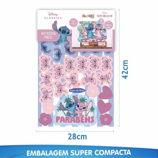 quanto custa decoração simples stitch e angel