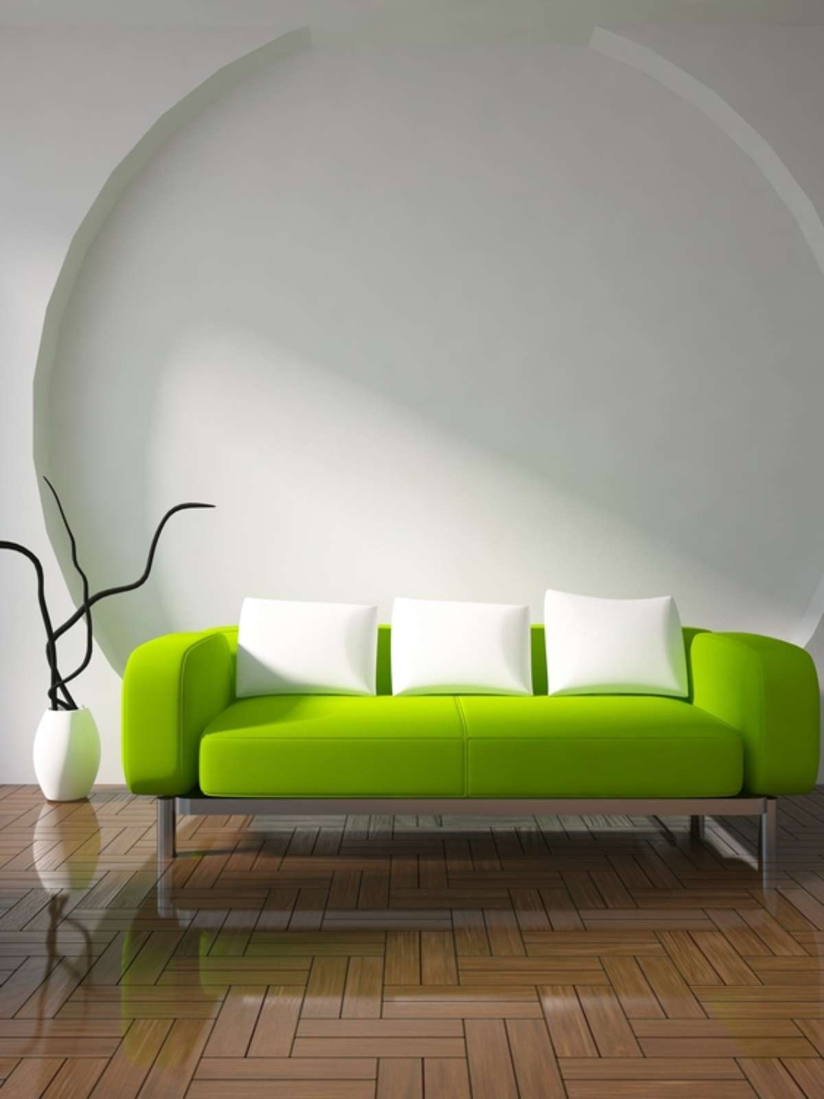 tapete para sofá verde