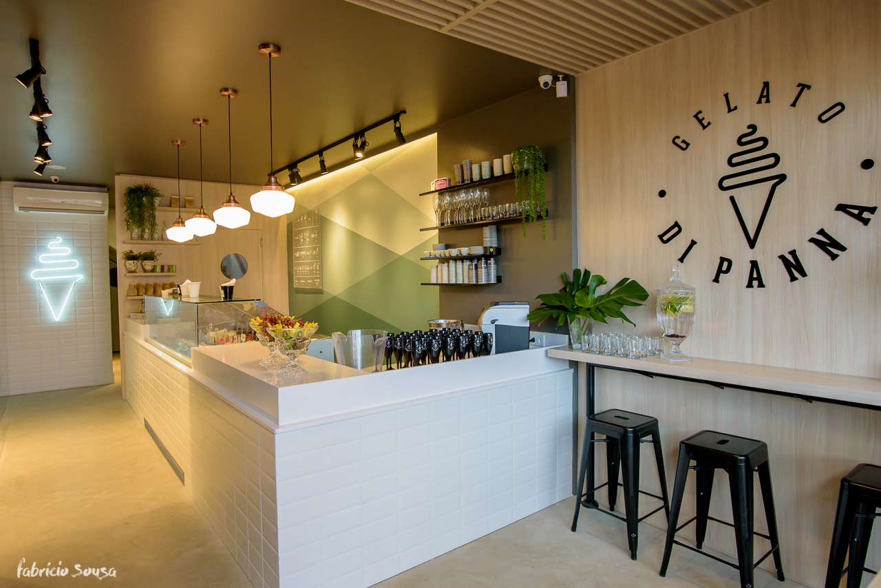fachada sorveteria moderna