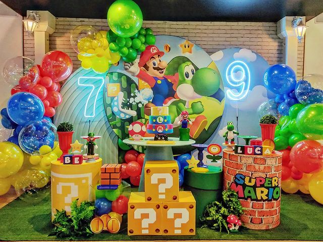 festa Super Mario adulto luxo