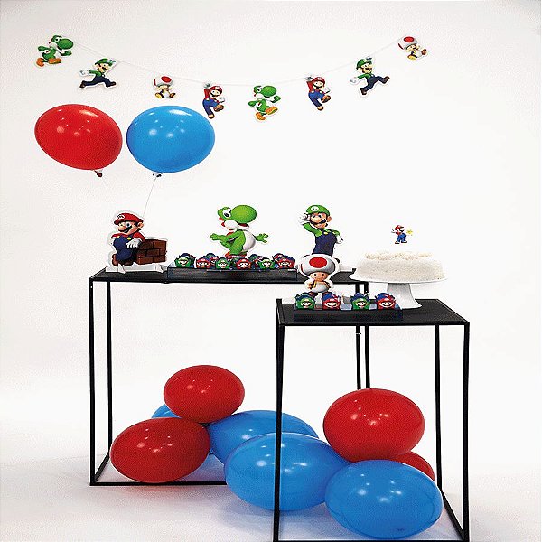 decoração festa infantil mario simples