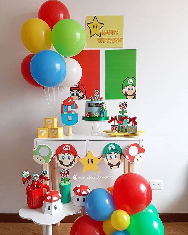 como fazer decoração mario bros caseira