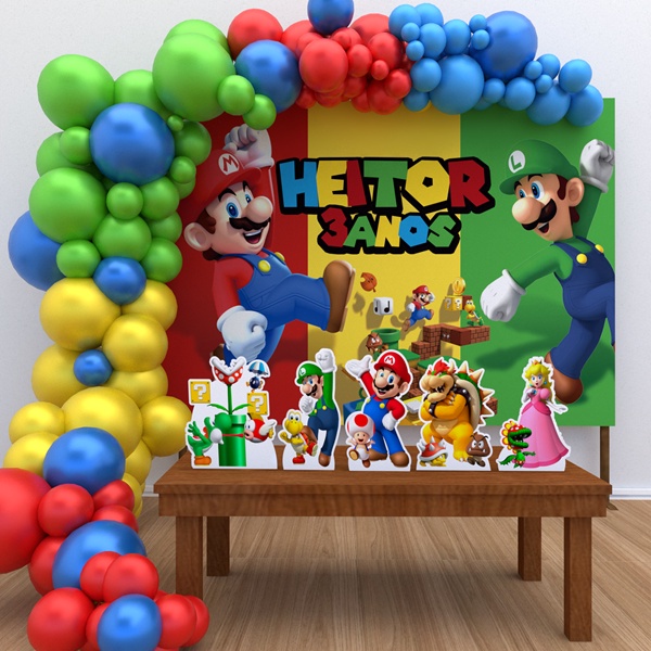 como fazer decoração mario bros caseira