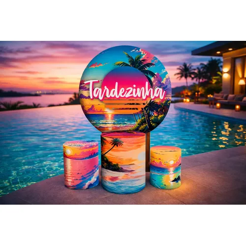 decoração tardezinha na piscina para casamento