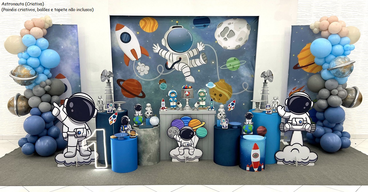 ideias de decoração de festa astronauta para aniversário infantil