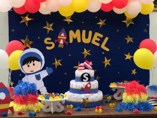 como fazer painel de festa astronauta passo a passo