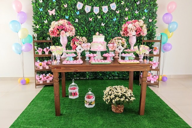 decoração jardim encantado borboletas