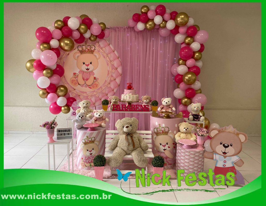 decoração tema ursinha princesa