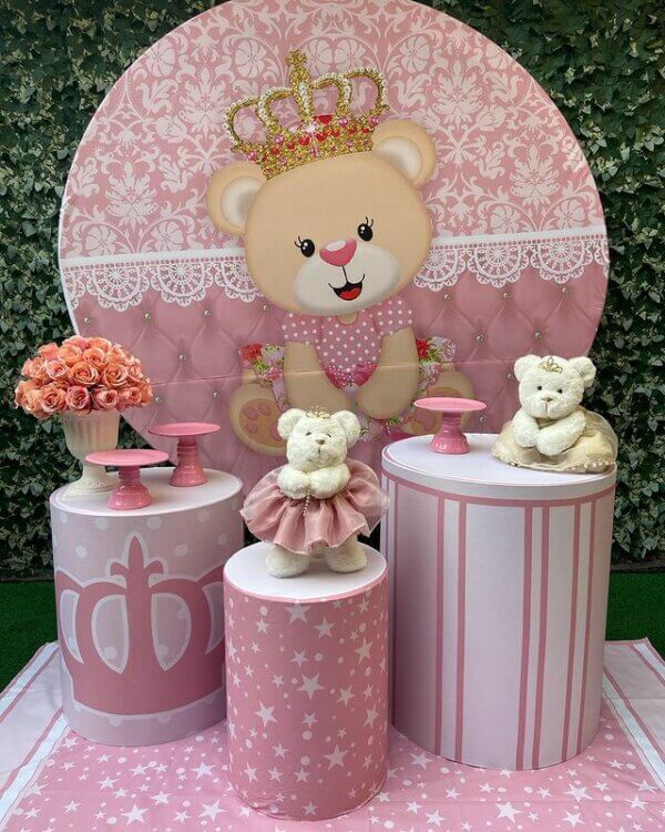 quanto custa uma decoração de festa ursinha princesa completa