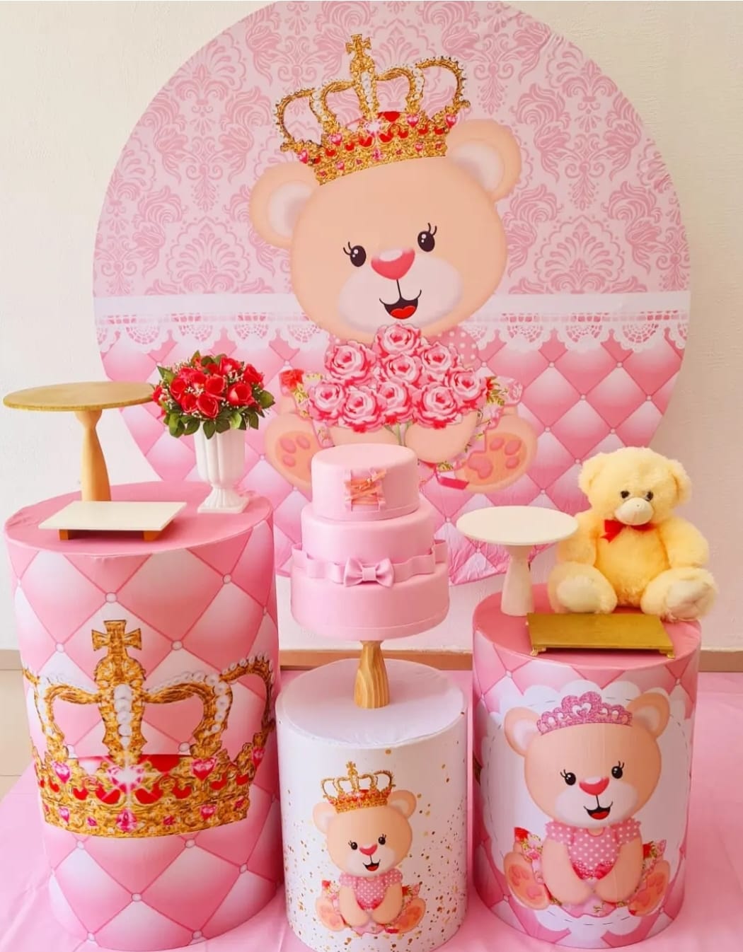 quanto custa uma decoração de festa ursinha princesa completa