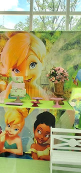 decoração de salão festa infantil tinker bell