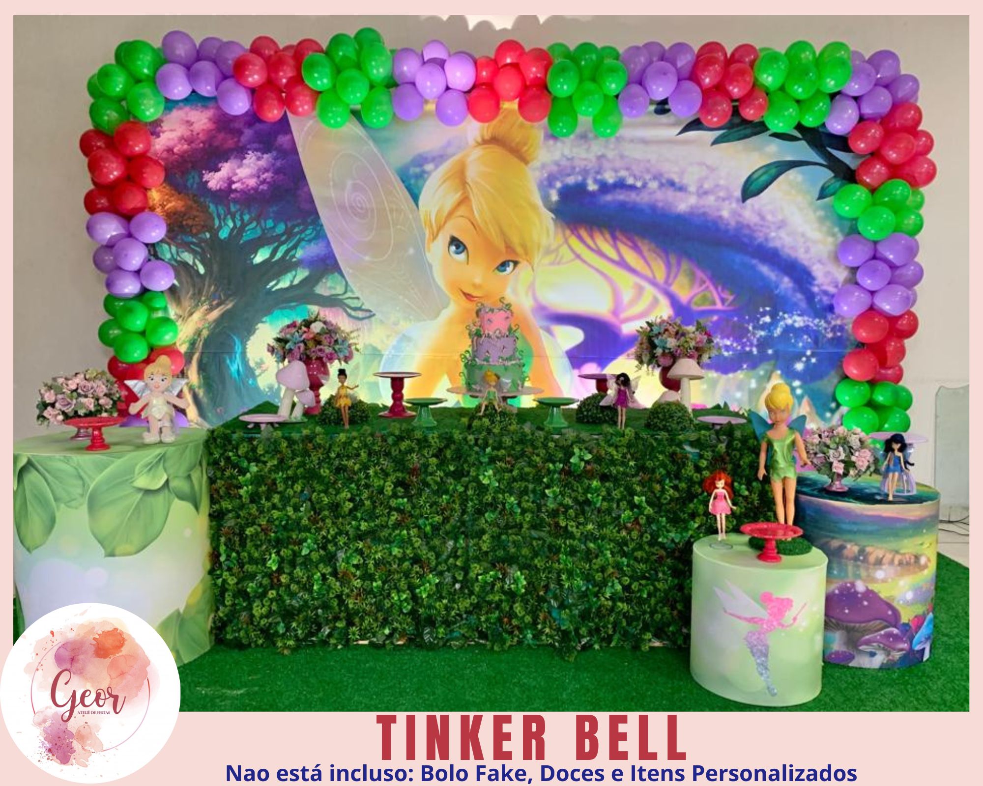 ideias de bolo para festa da tinker bell