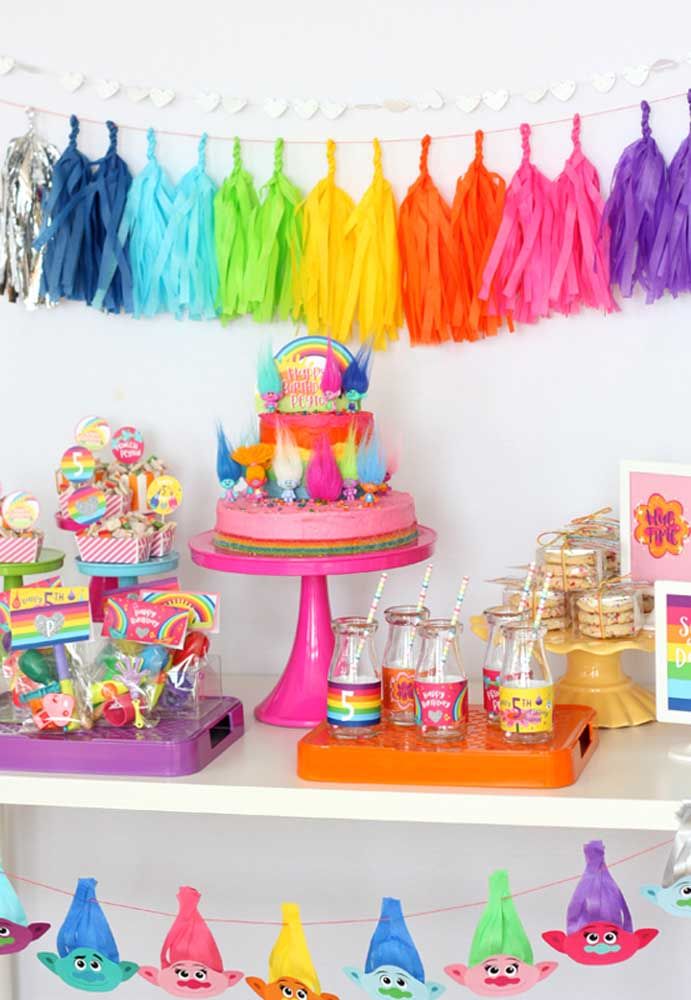 decoração trolls para menino
