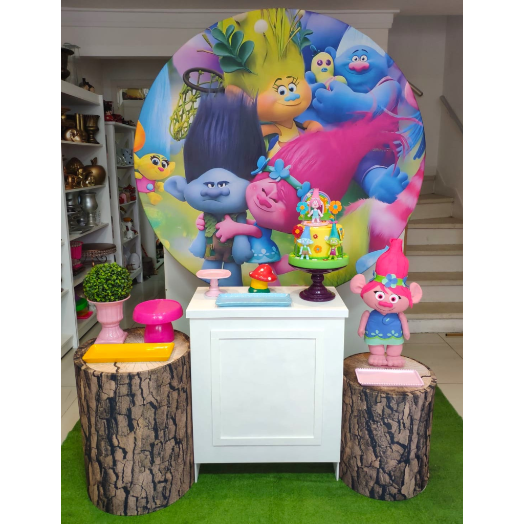 painel de festa trolls