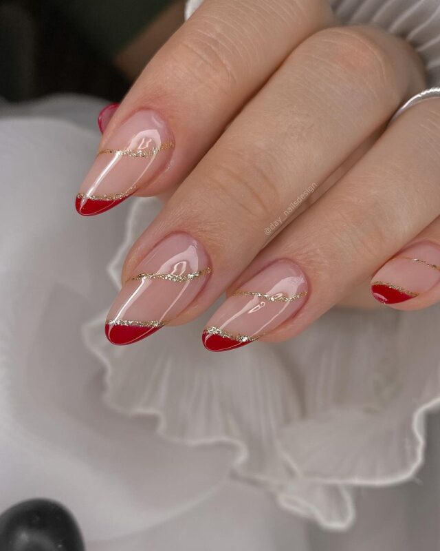 unhas vermelhas decoradas