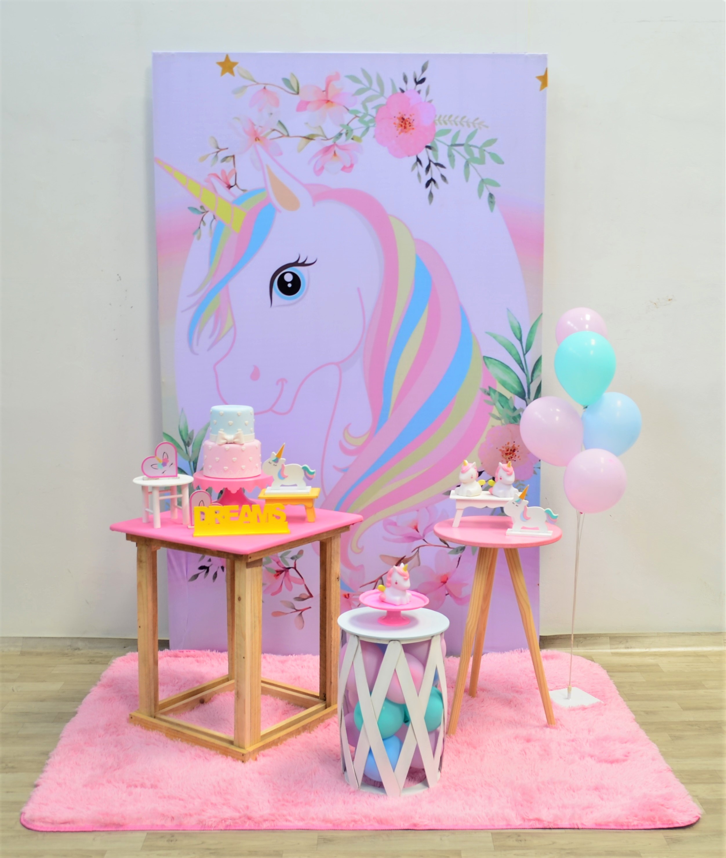 ideias de painel unicórnio DIY