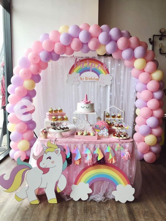 como fazer decoração unicórnio gastando pouco