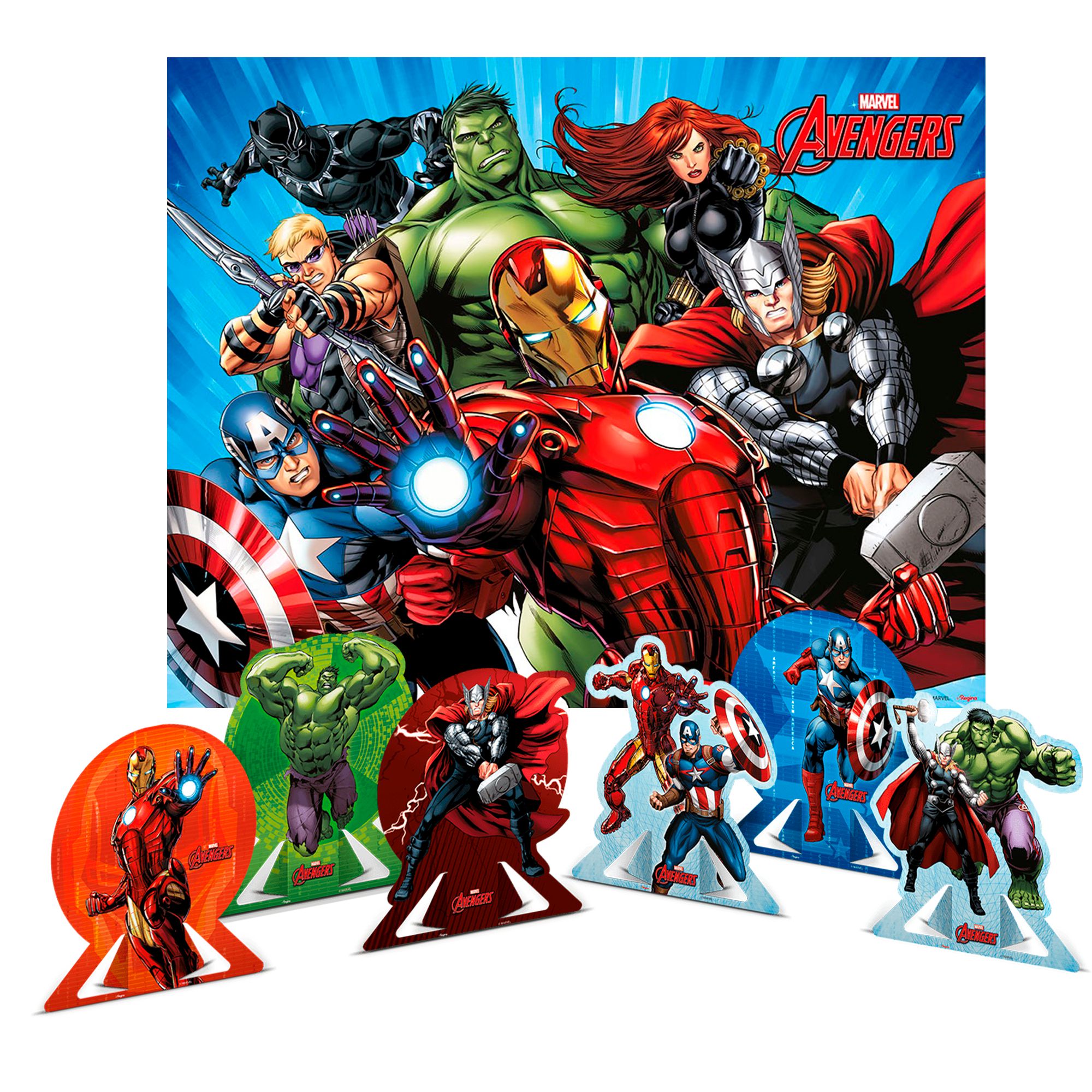 decoração vingadores mesa principal