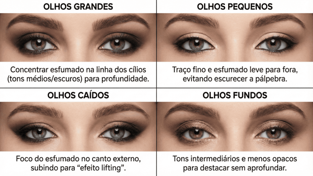 delineado para cada tipo de olho