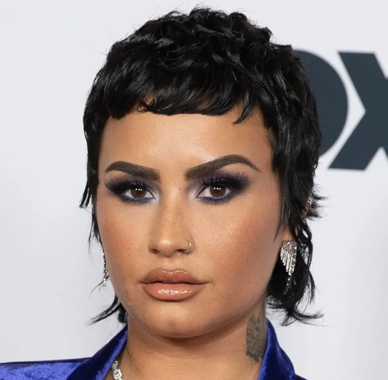 Demi Lovato mullet cabelo