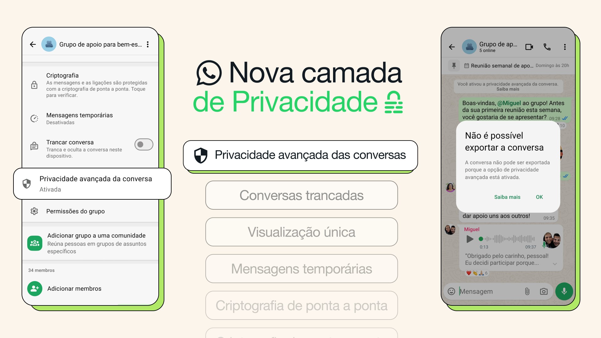 dicas de segurança para WhatsApp