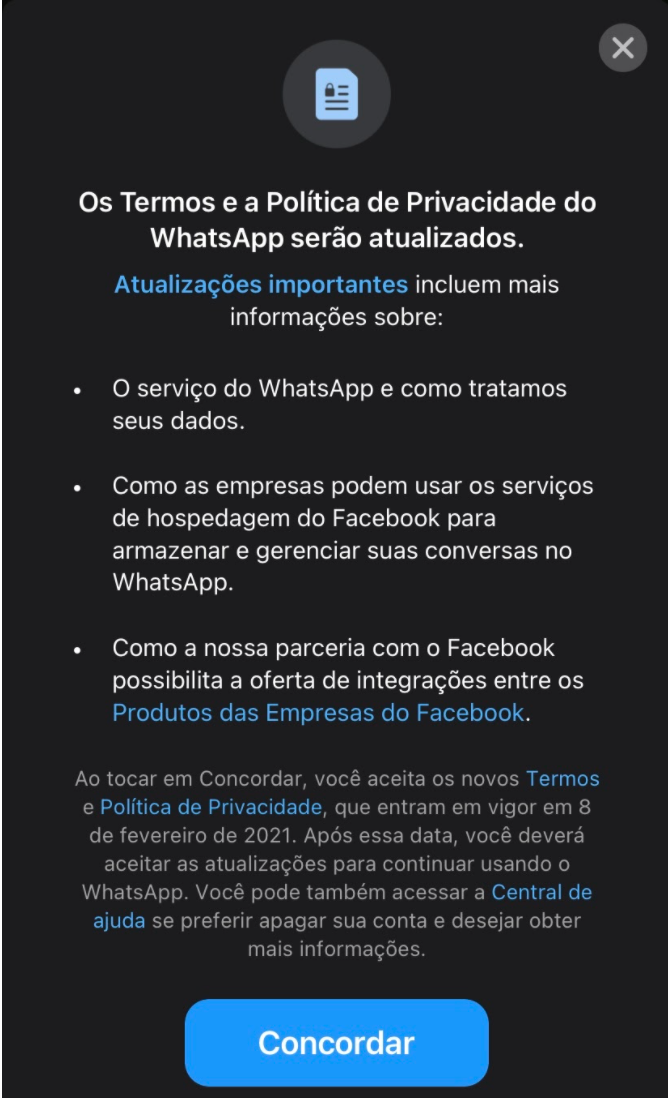 dicas de privacidade para o whatsapp