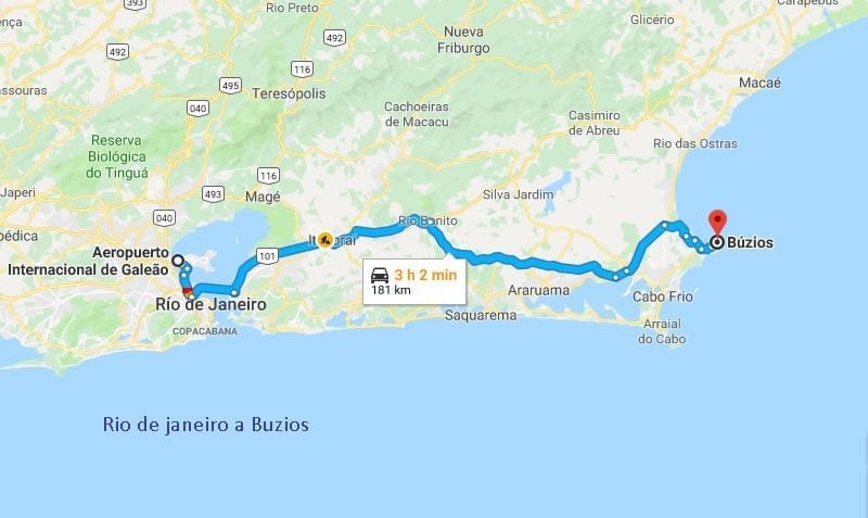 distancia do rio de janeiro a buzios