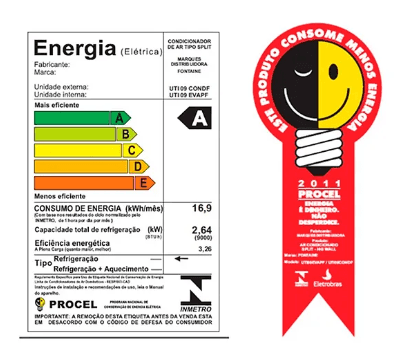 eletrodoméstico com selo procel A