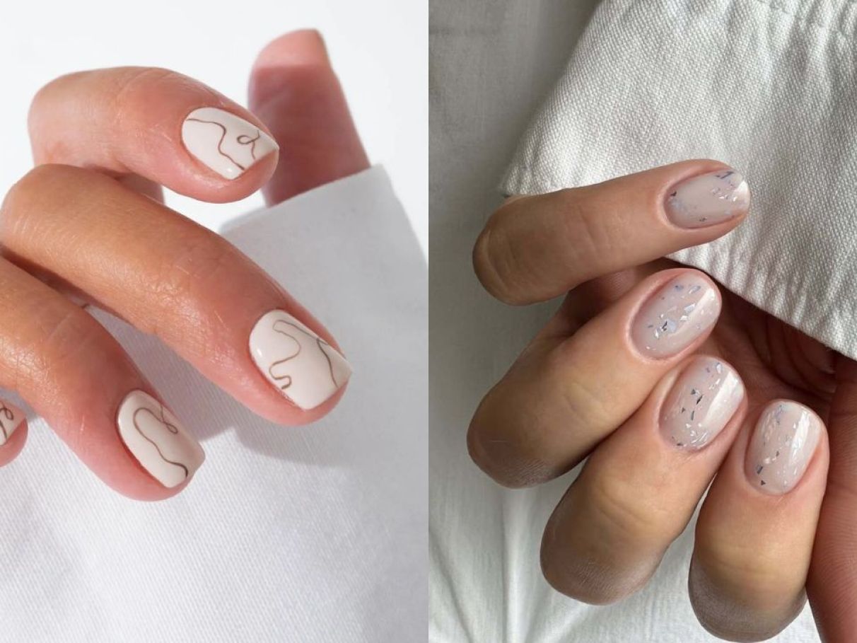 ideias esmaltação em gel unhas curtas