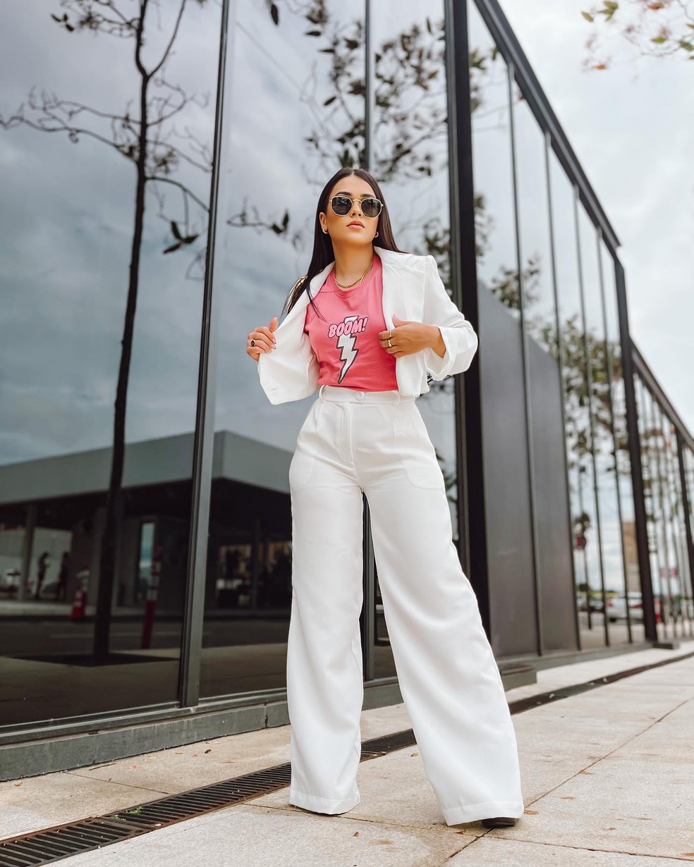 ideias looks calça pantalona festa