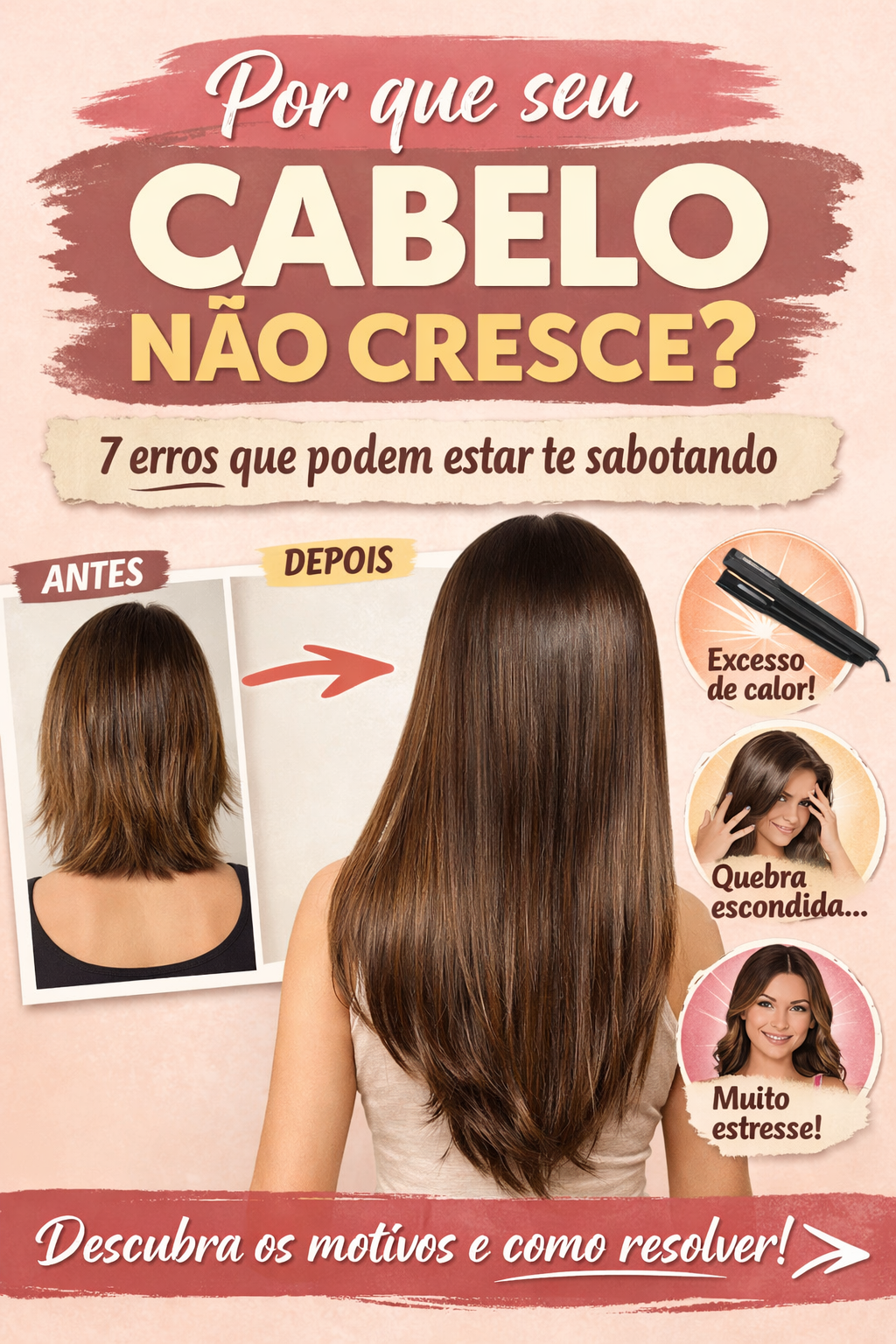 erros que impedem o cabelo de crescer