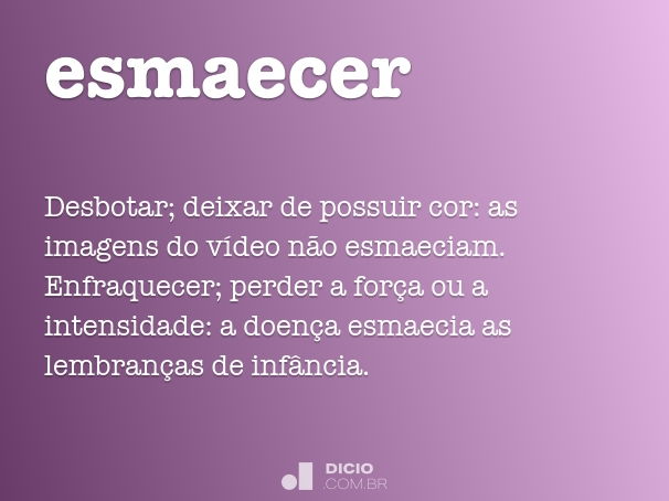 esmaecido significado
