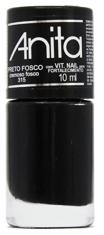 esmalte preto fosco